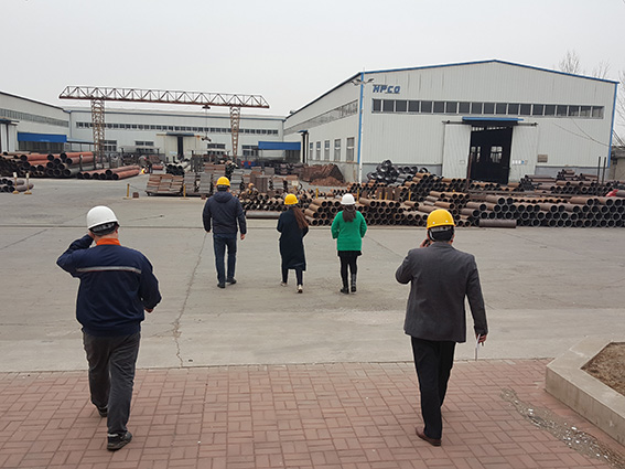 The Canadian customers came to visit our company